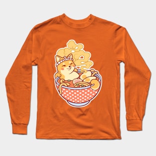 Shiba Ramen Bath Long Sleeve T-Shirt